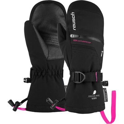 Reusch Lando R-Tex XT Junior Mitten (6161543) - negro/rosa glo Reusch Lando R-Tex XT Junior Mitten (6161543) - negro/rosa glo