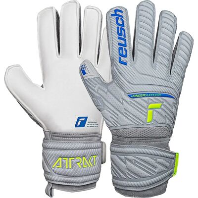 REUSCH Torwarthandschuhe Attrakt Grip Finger Support - Grau Gelb - 11 REUSCH Torwarthandschuhe Attrakt Grip Finger Support - Grau Gelb - 11