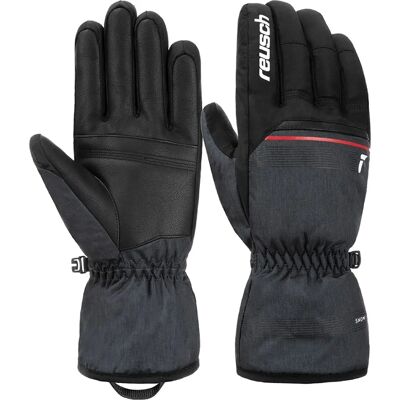 REUSCH Snow King Ski Gloves - Size 8, Gray REUSCH Snow King Ski Gloves - Size 8, Gray