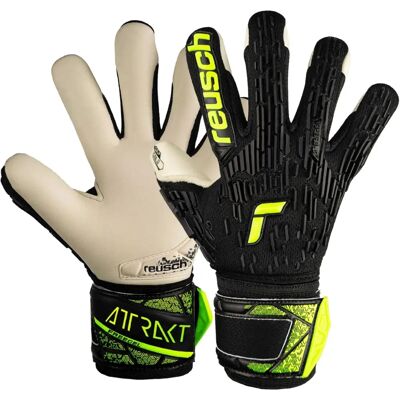Gants de gardien Reusch Attrakt Freegel Gold Finger Support Jr - Noir Gants de gardien Reusch Attrakt Freegel Gold Finger Support Jr - Noir