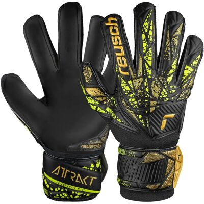 Reusch Attrakt Infinity Finger Support Junior Goalkeeper Gloves - Black Reusch Attrakt Infinity Finger Support Junior Goalkeeper Gloves - Black