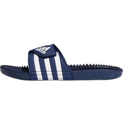 Adidas Adissage Blau/Weiß Herren Slides - Schuhe Adidas Adissage Blau/Weiß Herren Slides - Schuhe