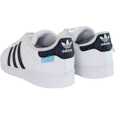 Adidas Kinder witte leren Superstar I schoenen - Maat UK 9.5 Adidas Kinder witte leren Superstar I schoenen - Maat UK 9.5