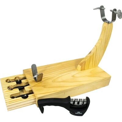 Fackelmann Soporte Jamonero con Cajón Extraíble - Tabla de Cortar Fackelmann Soporte Jamonero con Cajón Extraíble - Tabla de Cortar