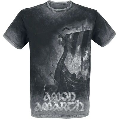Amon Amarth One Thousand Burning Arrows - Kurzes T-Shirt - Anthrazit Amon Amarth One Thousand Burning Arrows - Kurzes T-Shirt - Anthrazit