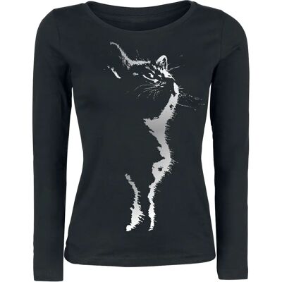 Tierisch XXL Katzen Silhouette Langarm T-Shirt Tierisch XXL Katzen Silhouette Langarm T-Shirt