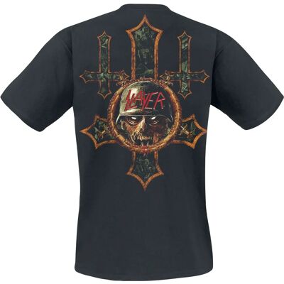Slayer Comic Book Cover Sort T-Shirt - Mænd Slayer Comic Book Cover Sort T-Shirt - Mænd