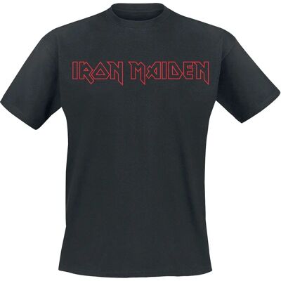 Iron Maiden Päivitetty Logo Lyhythihainen T-Paita - Miehet - Musta Iron Maiden Päivitetty Logo Lyhythihainen T-Paita - Miehet - Musta