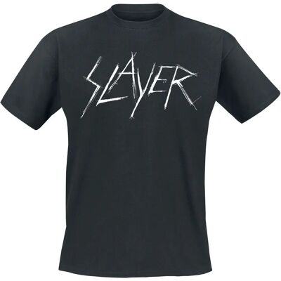 Slayer Kurzarm T-Shirt - Unisex - 100% Baumwolle - Reguläre Passform - Rundhals - Schwarz Slayer Kurzarm T-Shirt - Unisex - 100% Baumwolle - Reguläre Passform - Rundhals - Schwarz