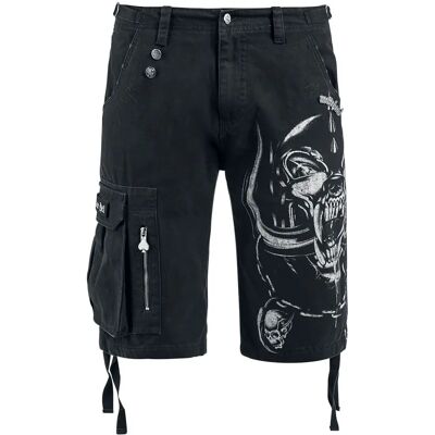 Motörhead EMP Signature Collection Shorts - Cargo - Musta Motörhead EMP Signature Collection Shorts - Cargo - Musta
