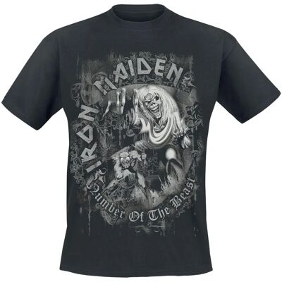 Iron Maiden Number Of The Beast Schwarzes T-Shirt Iron Maiden Number Of The Beast Schwarzes T-Shirt