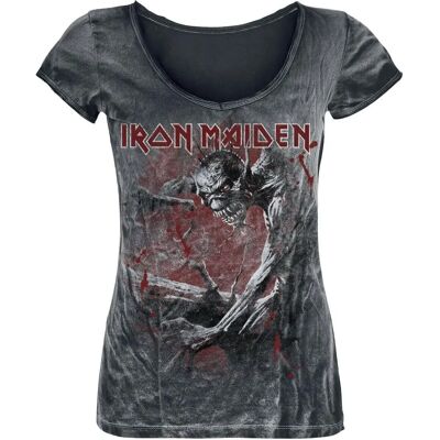 Iron Maiden Fear Of The Dark Vintage T-Shirt - Damen - Schwarz/Used Look Iron Maiden Fear Of The Dark Vintage T-Shirt - Damen - Schwarz/Used Look