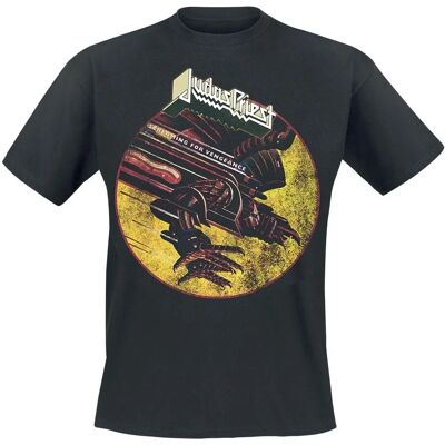 Judas Priest SFV Distressed Musta T-Paita - Mies Judas Priest SFV Distressed Musta T-Paita - Mies