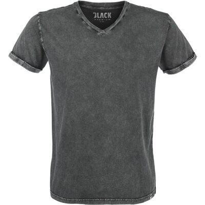 Black Premium by EMP Heavy Soul Grå V-hals T-Skjorte - T-Shirt Black Premium by EMP Heavy Soul Grå V-hals T-Skjorte - T-Shirt
