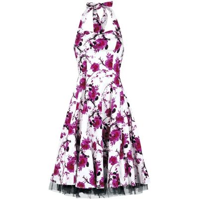 H&R London Roosa Kukallinen Midi-asu - Pitkä midi-mekko - Kukka-kuvio - V-pääntie - Hihaton H&R London Roosa Kukallinen Midi-asu - Pitkä midi-mekko - Kukka-kuvio - V-pääntie - Hihaton