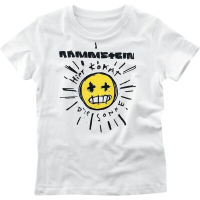 Rammstein Sonne Kids T-skjorte - Unisex - 98/104 til 134/146 - Hvit Rammstein Sonne Kids T-skjorte - Unisex - 98/104 til 134/146 - Hvit