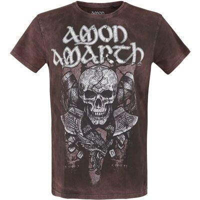 Amon Amarth Carved Skull Kortærmet T-Shirt - Herre - Brun - Normal pasform - T-Shirt Amon Amarth Carved Skull Kortærmet T-Shirt - Herre - Brun - Normal pasform - T-Shirt