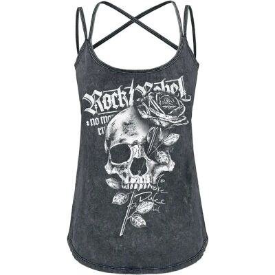 Rock Rebel by EMP Vintage vask uden ærmer - Top - Dame - S-5XL Rock Rebel by EMP Vintage vask uden ærmer - Top - Dame - S-5XL