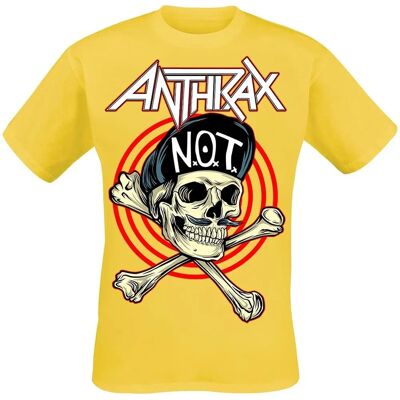 Anthrax Not Man Kortermet T-Skjorte - Gul - Passform: Normal - T-Skjorte Anthrax Not Man Kortermet T-Skjorte - Gul - Passform: Normal - T-Skjorte