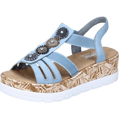 Rieker Blaue Komfortsandalen - Sandaletten Rieker Blaue Komfortsandalen - Sandaletten
