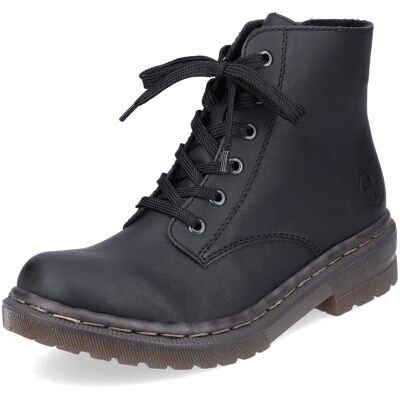 Rieker 78240-00 Damen Schwarze Reißverschlussstiefel - Stiefel Rieker 78240-00 Damen Schwarze Reißverschlussstiefel - Stiefel