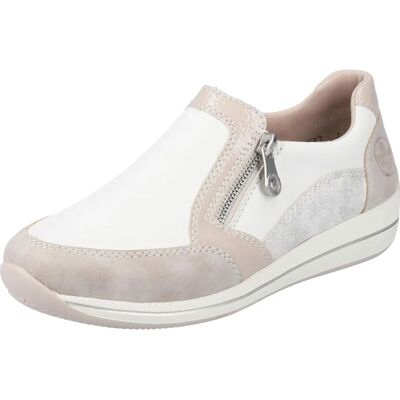 Sneaker Slip-On Bianche Rieker - Larghezza G - Scarpe Donna Sneaker Slip-On Bianche Rieker - Larghezza G - Scarpe Donna
