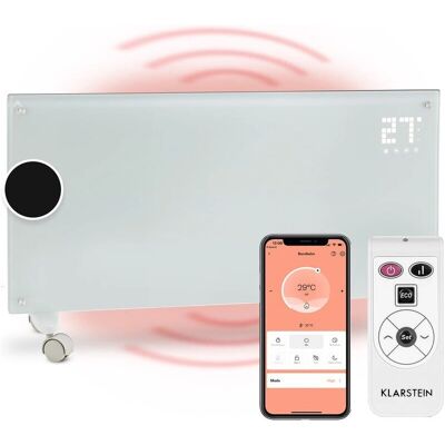 Klarstein Bornholm Chauffage à convection WiFi - 200W - Blanc Klarstein Bornholm Chauffage à convection WiFi - 200W - Blanc