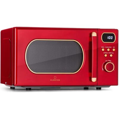 Klarstein Julieta Microondas con Grill - 20L, Retro Klarstein Julieta Microondas con Grill - 20L, Retro