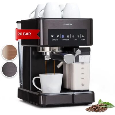 Klarstein Arabica Comfort Macchina da caffè - 1350W, 20 Bar, 1,8L, Touch Klarstein Arabica Comfort Macchina da caffè - 1350W, 20 Bar, 1,8L, Touch