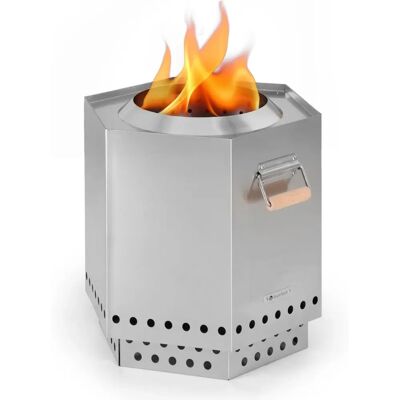 Blumfeldt Mojanda - Feuerschale, rauchfrei, robust, mit Abdeckung, Edelstahl Blumfeldt Mojanda - Feuerschale, rauchfrei, robust, mit Abdeckung, Edelstahl