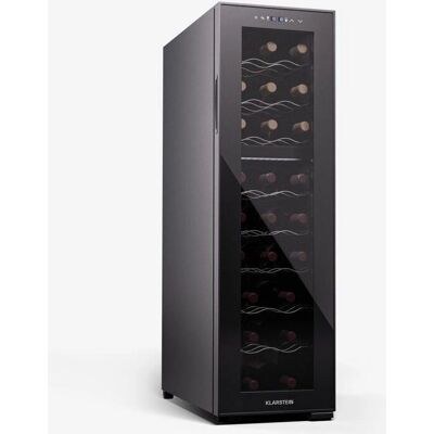 Klarstein Shiraz 24 Duo - Negro - Refrigerador de vino de doble zona Klarstein Shiraz 24 Duo - Negro - Refrigerador de vino de doble zona