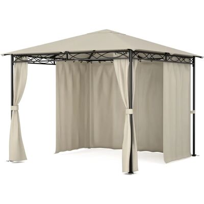 Blumfeldt Mondo Pérgola de Jardín Beige - Tienda de Fiesta 3x3m Blumfeldt Mondo Pérgola de Jardín Beige - Tienda de Fiesta 3x3m