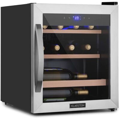 Klarstein Vinamour 12 Uno - Acero Inoxidable - Enfriador de Vino con Control de Temperatura Klarstein Vinamour 12 Uno - Acero Inoxidable - Enfriador de Vino con Control de Temperatura