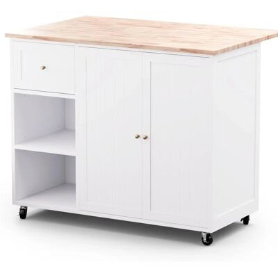 Blumfeldt Etsu - Carrito de servicio con superficie extensible - Almacenamiento de cocina Blumfeldt Etsu - Carrito de servicio con superficie extensible - Almacenamiento de cocina