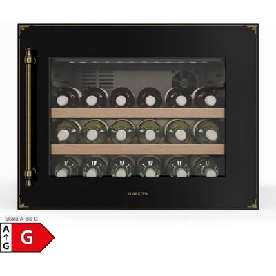 Klarstein Vinsider Victoria 28 - Enfriador de vino - 28 botellas Diseño vintage Protección UV Silencioso 2 estantes Klarstein Vinsider Victoria 28 - Enfriador de vino - 28 botellas Diseño vintage Protección UV Silencioso 2 estantes