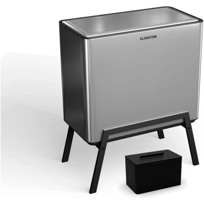 Klarstein Yuma - Cestino dei rifiuti - 40L - Acciaio inox - Filtro odore Klarstein Yuma - Cestino dei rifiuti - 40L - Acciaio inox - Filtro odore