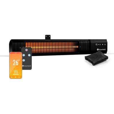 Calefactor infrarrojo Blumfeldt Gold Bar Slim - IP65 WiFi Pantalla Táctil Calefactor infrarrojo Blumfeldt Gold Bar Slim - IP65 WiFi Pantalla Táctil