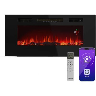 Klarstein - Galeras Smart - 16-30°C - Chimenea eléctrica Klarstein - Galeras Smart - 16-30°C - Chimenea eléctrica
