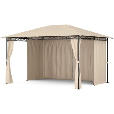 Blumfeldt Mondo - Pavillon de jardin avec panneaux latéraux - 3x4 m - Publicité Blumfeldt Mondo - Pavillon de jardin avec panneaux latéraux - 3x4 m - Publicité