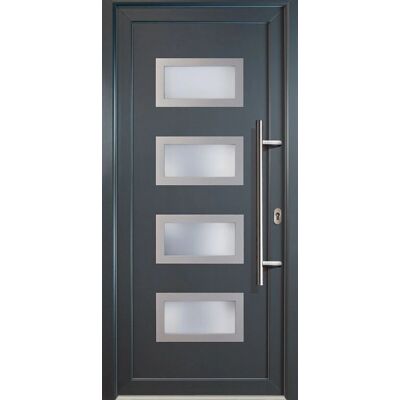 Meeth Signum Exklusiv Modell 92 - titan - vidrio satinado - Puerta exterior Meeth Signum Exklusiv Modell 92 - titan - vidrio satinado - Puerta exterior