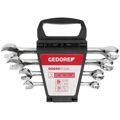 Gedore Red R05905004 4-delt sett med skrallenøkler - 10-19mm Gedore Red R05905004 4-delt sett med skrallenøkler - 10-19mm