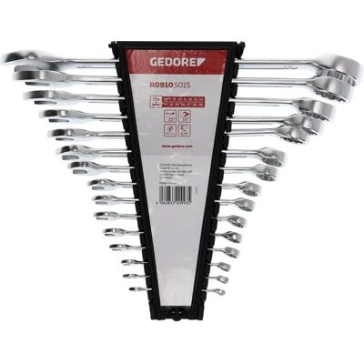 Gedore Red, 15 pcs Combination Wrench Set - DIN ISO Certified Gedore Red, 15 pcs Combination Wrench Set - DIN ISO Certified