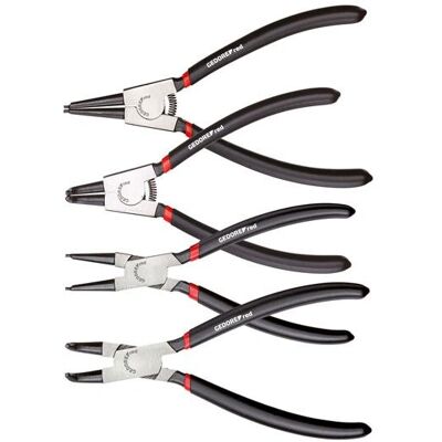Gedore R28002004 Tänger - Set av 4, Raka och 90° Vinklad, Interna & Externa Circlips Gedore R28002004 Tänger - Set av 4, Raka och 90° Vinklad, Interna & Externa Circlips