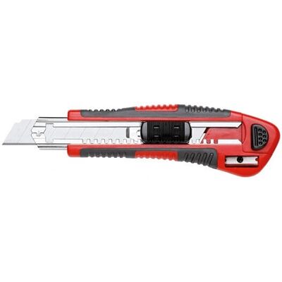 Couteau utilitaire Gedore R93200018 - 5 lames, 18mm, aiguiseur - Publicité Couteau utilitaire Gedore R93200018 - 5 lames, 18mm, aiguiseur - Publicité