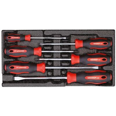 Zestaw czerwonych śrubokrętów Gedore R22150013 - Phillips i płaski - 6 sztuk Zestaw czerwonych śrubokrętów Gedore R22150013 - Phillips i płaski - 6 sztuk