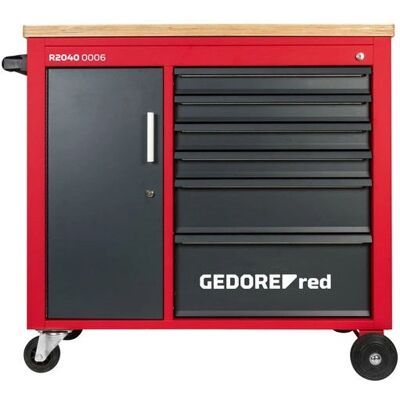Gedore R20400006 Werkzeugwagen - 6 Schubladen, Rot, Stahlplatte Gedore R20400006 Werkzeugwagen - 6 Schubladen, Rot, Stahlplatte