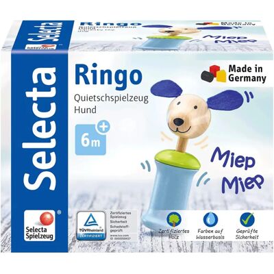 Giocattolo da dentizione Selecta Ringo - Beige/Azzurro - 12 cm Giocattolo da dentizione Selecta Ringo - Beige/Azzurro - 12 cm