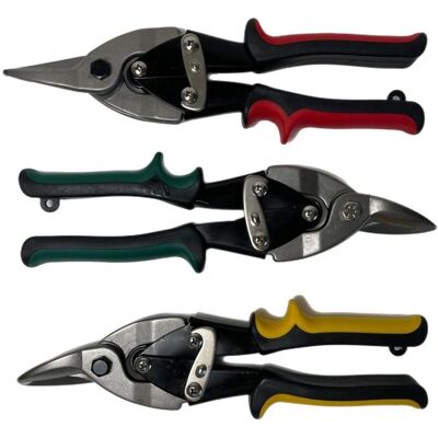 Vago-Tools - BlechschereMetallschere-250mm - 250mm - 3-tlg Set - Sheet Metal Shears Set Vago-Tools - BlechschereMetallschere-250mm - 250mm - 3-tlg Set - Sheet Metal Shears Set