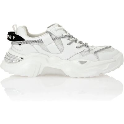 Plein Sport Ultraleichte Runner Sneaker - Sneakers - Wit - 41 Plein Sport Ultraleichte Runner Sneaker - Sneakers - Wit - 41