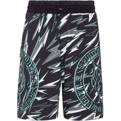 Plein Sport Shorts Tiger - S - Schwarz/Mintgrün - Shorts Plein Sport Shorts Tiger - S - Schwarz/Mintgrün - Shorts